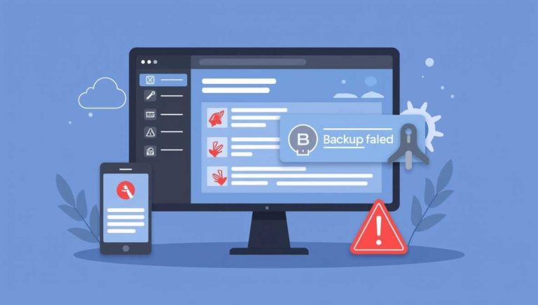 خطای ایجاد نسخه پشتیبان ناقص (Backup Failures)